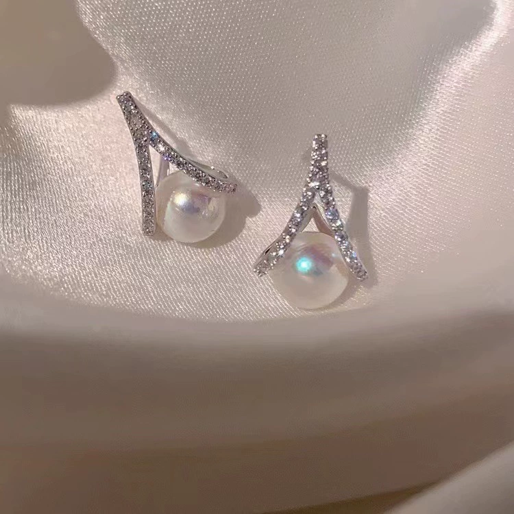 Аксессуары, S925, модные серьги, круглые бусины, DIY, 8-9 мм