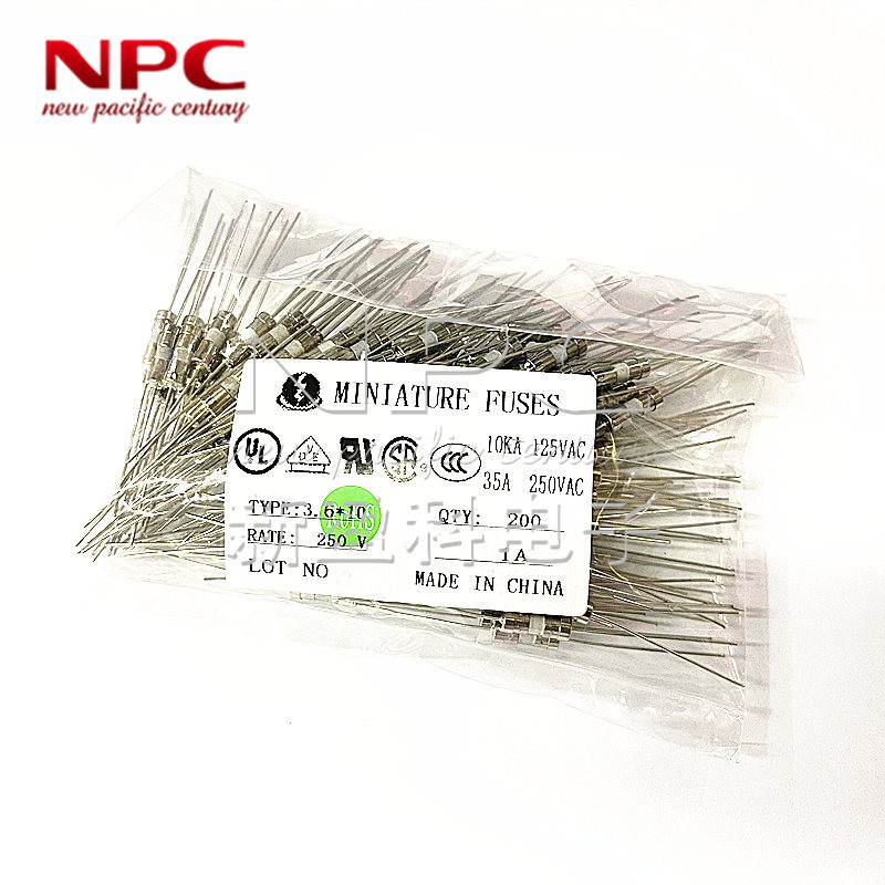 陶瓷双帽快熔保险丝3.6*10 3.6x10 F1A 250V ROHS系列保险管