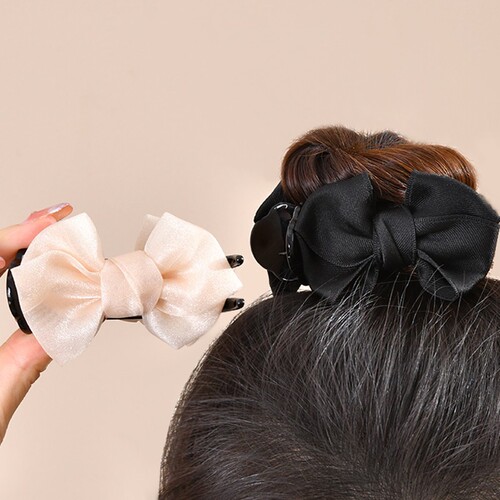 French butterfly bow princess updo hair pin for women, new sweet bun hair clip, hair fixing tool with a sense of elegance