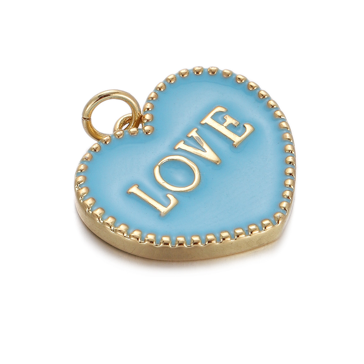 17g Weight Pendant Jewelry Making Type Gold Plated Plating Material Zircon Inlay Material 1 Piece Quantity Holiday, Daily Occasion Copper Material Letter, Heart Shape Pattern Women's Gender Enamel Design Simple Style Style 1 Piece Copper Zircon Gold Plated Letter Heart Shape Pendant 14