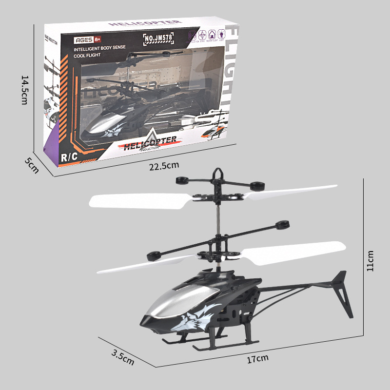 Cross-Border New Remote Control Aircraft Children's Palm Sensor Aircraft Two-Way Suspended Charging Animal Helicopter Toy