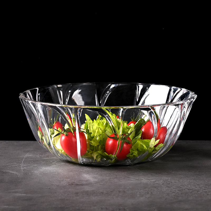 Thick transparent cold noodles vegetable dessert soup bowl shatterproof household large round fruit salad PC bowl tea tray Thick transparent cold noodles vegetable dessert soup bowl shatterproof household large round fruit salad PC bowl tea tray