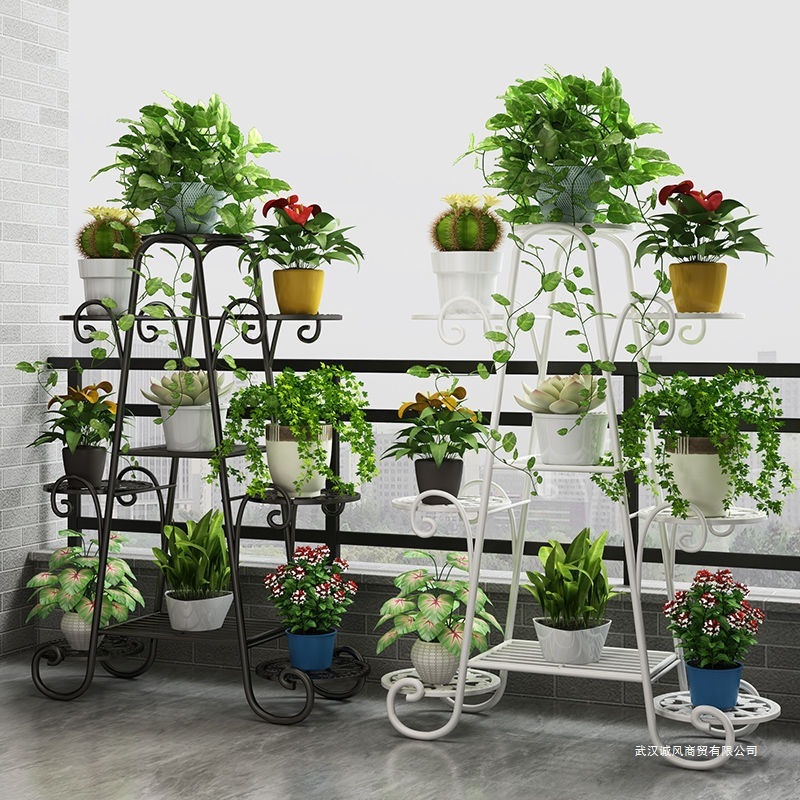 花架子室内家用装饰客厅落地式阳台置物花盆架多层铁艺简约新款|undefined