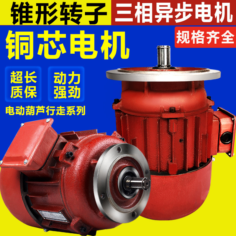起重电机ZDY21-4 0.8KW锥形转子三相异步电动机行车行走葫芦电机