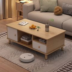 リビングルーム用コーヒーテーブル シンプルモダン 北欧無垢材脚 小さな正方形テーブル 賃貸住宅 バルコニーソファサイド 小さなコーヒーテーブル