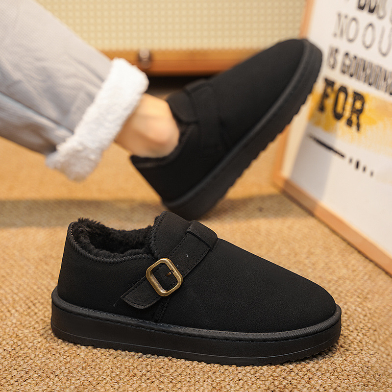 Botas de nieve para hombres invierno 2024 nueva pieles en un terciopelo grueso calentamiento botas de algodón del noreste