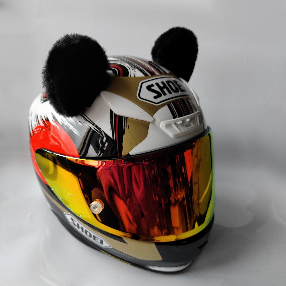 Helmet Decorations Bear Ears Animal Ears Cat Ears Motorcycle Electric Vehicle Motorbike Male and Female Riders Ski Helmet Accessories