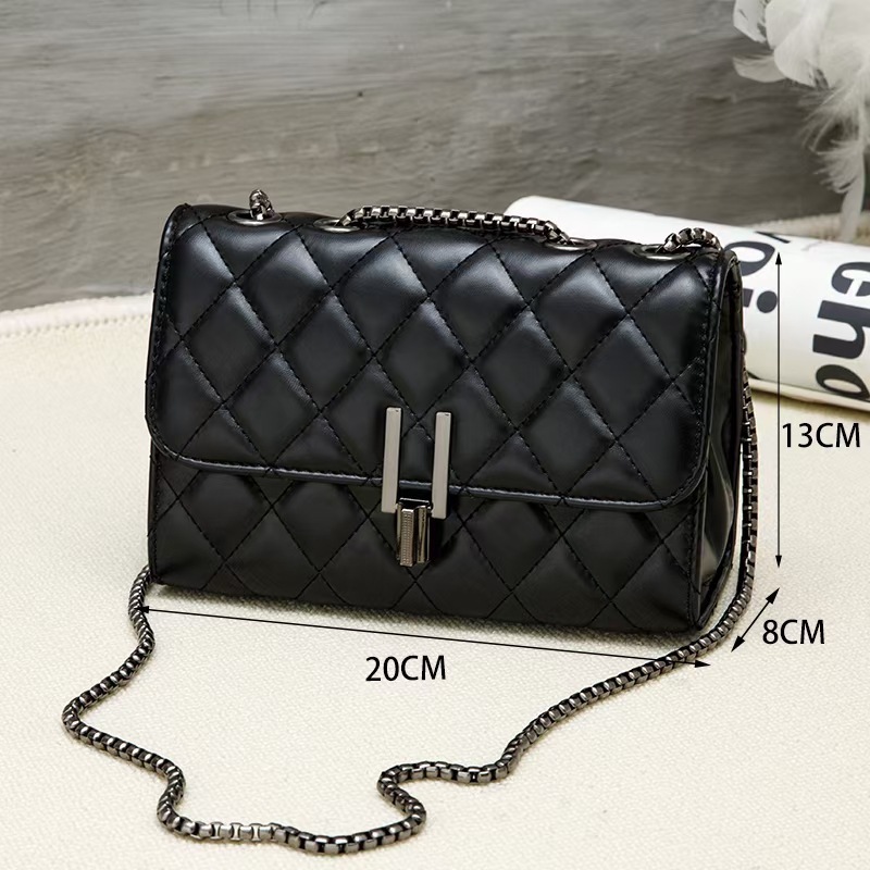 2024 nuevo bolso de cadena de diamante de moda versátil en un solo hombro bolsa de tramo inclinada bienestar explosivo pequeño paquete de cáscara de papel de aroma image 3