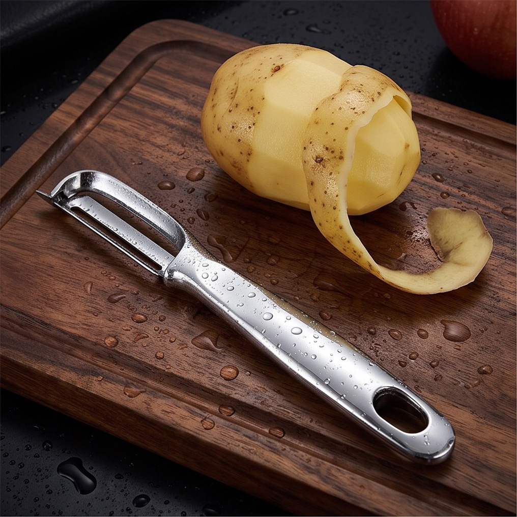 Transfronterizos exclusivos para la nueva afeitadora de acero inoxidable multifuncional, herramientas de cocina, afeitadora de manzana, venta caliente de afeitadora de papas image 2