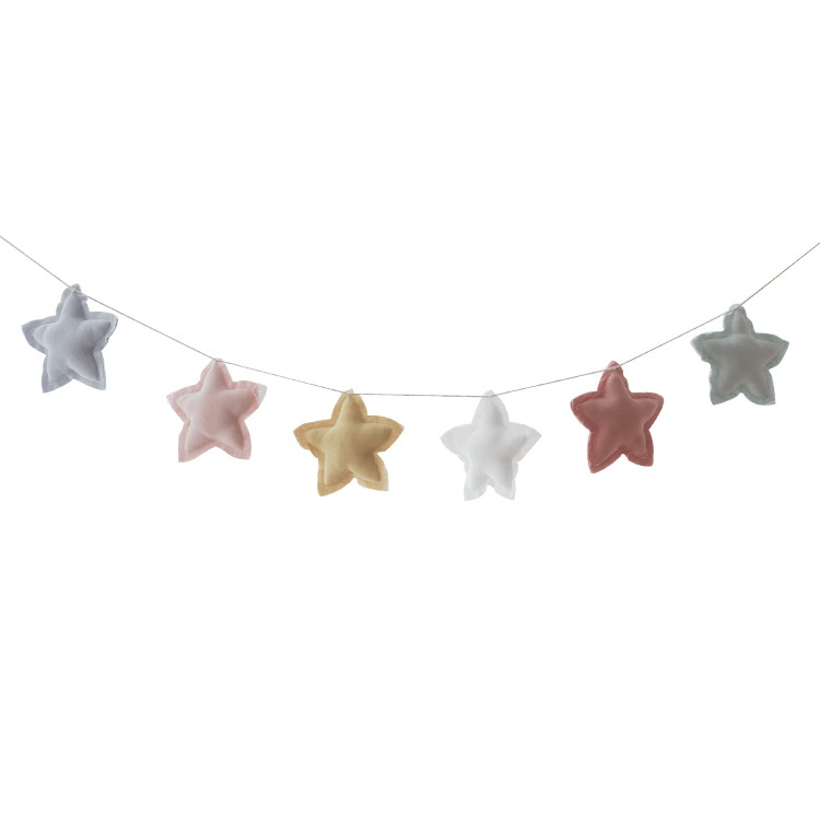 Флаг-гирлянда BG54 Star Hanging Flag Cotton Handmade Handmade Penta -Star Декорация маленький цветной баннер детский дом день рождения сцена настенное полотенце