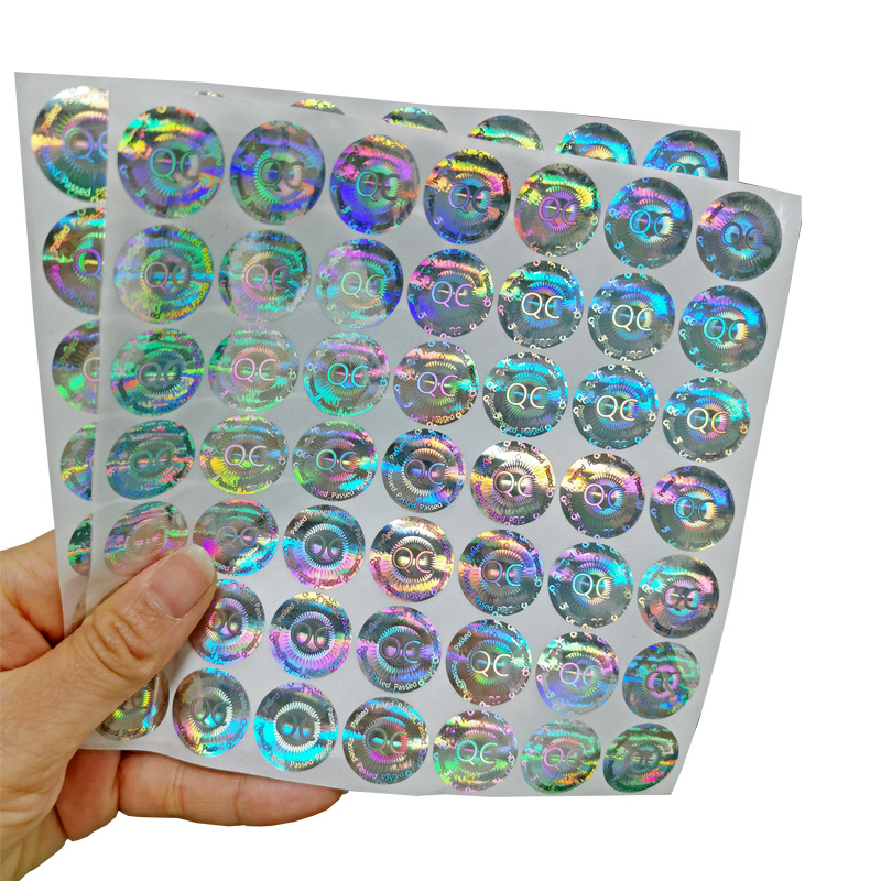 맞춤형 일회용 떼어내기 무효 스티커, 레이저 위조 방지 라벨, 3D 입체 위조 방지 QC 위조 방지 라벨