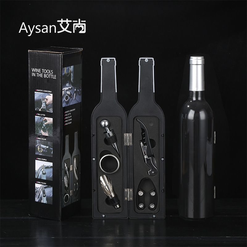 Juego de Sacacorchos para Vino de 5 Piezas de Acero Inoxidable Multifuncional para Hogar image 4