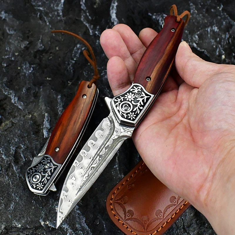 Handheld folding travel sharp pocket knife, bearing