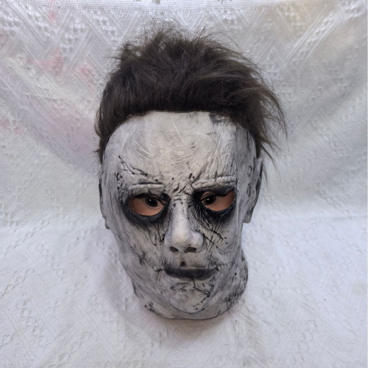 万圣节新款发光梅杰面具月光光麦克梅尔乳胶头套cosplay派对道具