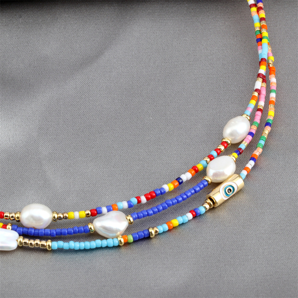 Fashion Multicolor Copper Enamel Necklace 1 Piece