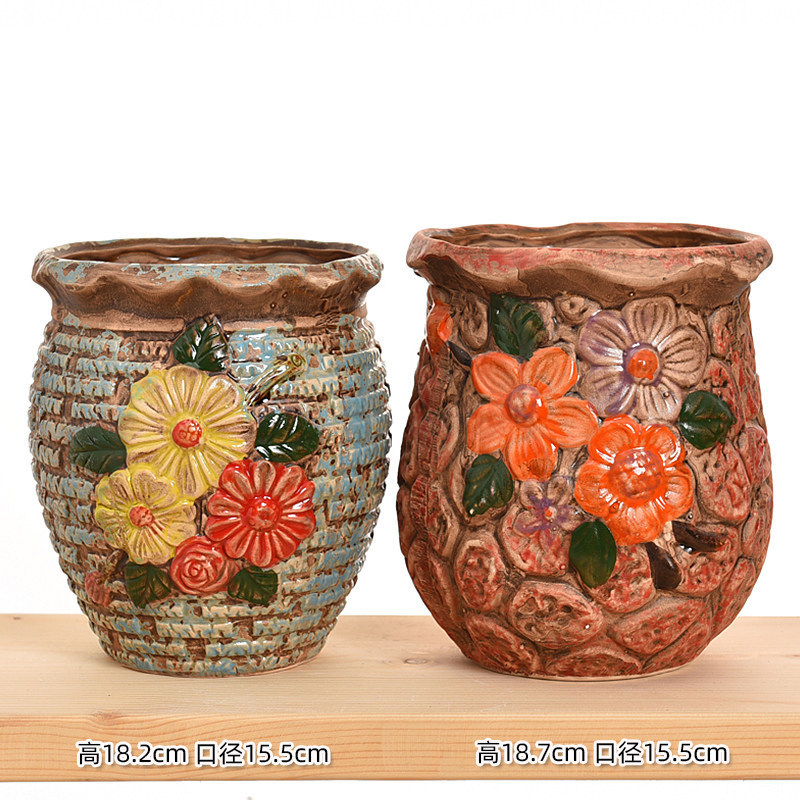 Large Diameter Succulent Pots, High Ceramic Pots, Breathable Coarse Pottery Pots for Succulent Plants, Orchids, Bougainvillea, and Other Types Large Diameter Succulent Pots, High Ceramic Pots, Breathable Coarse Pottery Pots for Succulent Plants, Orchids, Bougainvillea, and Other Types