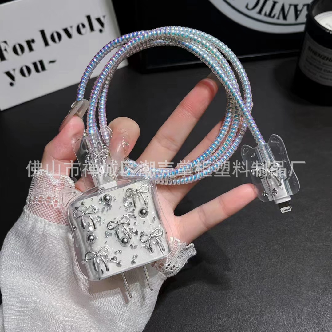 Cat Ear Data Cable Cover 20W para Apple iPhone15 Nuevo teléfono 13PRO 13 Carga rápida 12 Carga