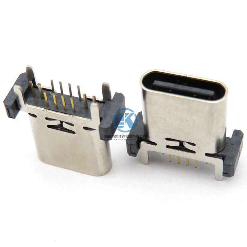 USB typec 16pin母座 立式直插 四脚 10.0mm TYPEC 16p接口-阿里巴巴