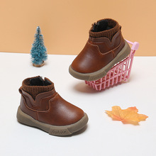秋冬季女寶寶鞋子嬰兒童軟底加絨棉鞋1一2歲3男童短靴小童學步鞋0
