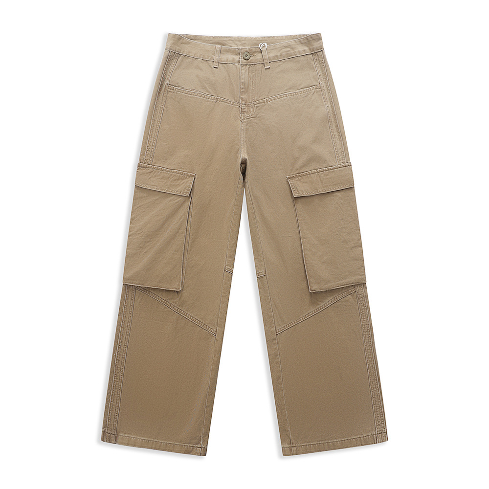 New Men's Casual Pants American Style Multi-Pocket Cargo Pants Loose Large Size Elastic Fashion Trendy Versatile