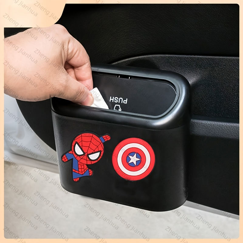 Productos para automóviles lindo perro jefe de basura de automóvil puerta lateral cajas de almacenamiento cajas de dibujos animados perros pilotos mujeres