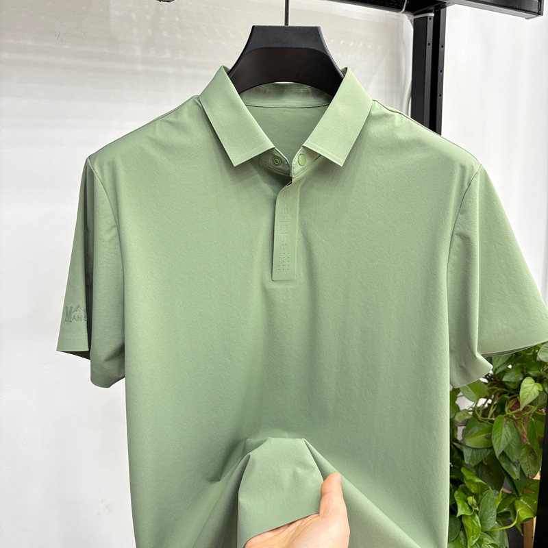 Solorna High Elastic Nam Seamless Quick-drying T-shirt 2025 Summer New High-end Business Casual T-shirt Men's Short-sleeved