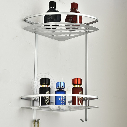 Space aluminum storage rack toilet toilet tripod bathroom storage rack wall-mounted toilet corner rack