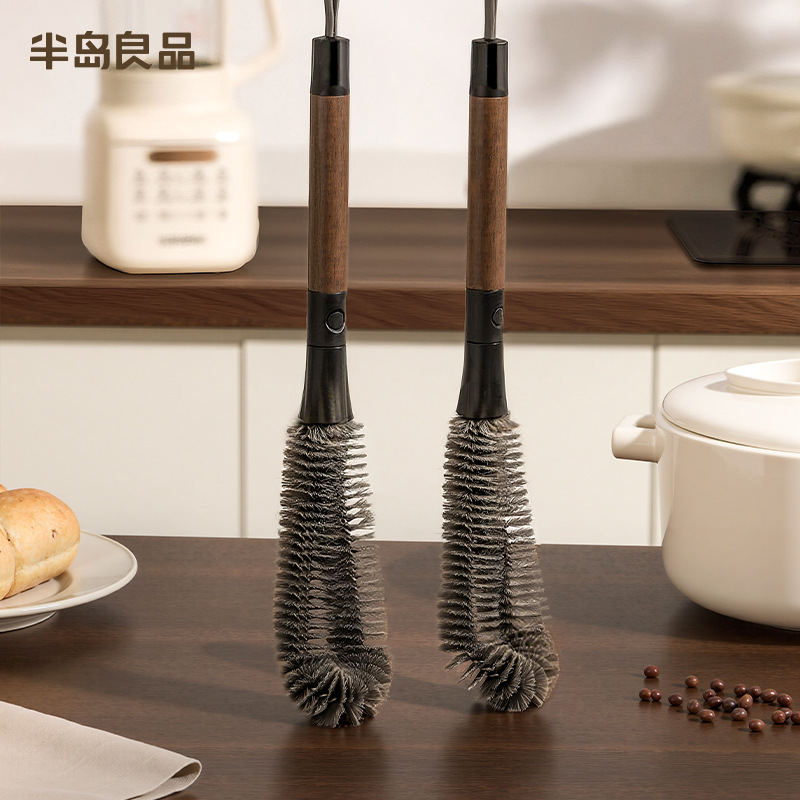 Cup Cleaning Brush, Cup Cleaning Tool, Special Cleaning Brush for Soy Milk Machine and Wall-Breaking Machine, Tea Cup Long-Handled Tool Brush