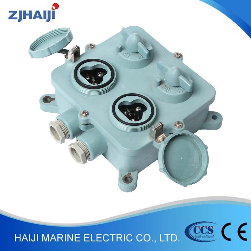 厂家直销 船用双联开关带插座CZXS(792832）防水工业插头