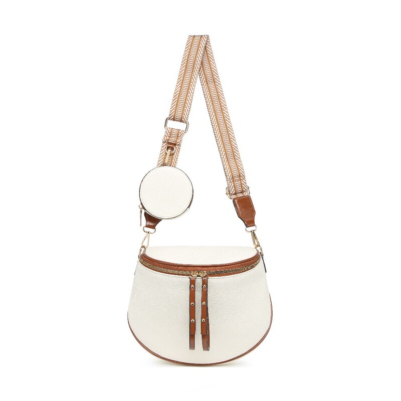 Cross-Border Exclusive Supply of Women's Fashionable Vegan Leather Saddle Bags with Coin Purse, Versatile Crossbody Bag