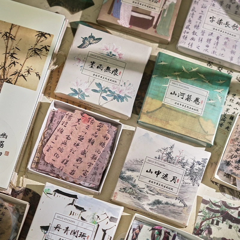 Наклейки в штучной упаковке Zao Mo Связанные серии Nianhua Древняя литература и искусство Guofeng Декоративные наклейки в стиле ретро 80