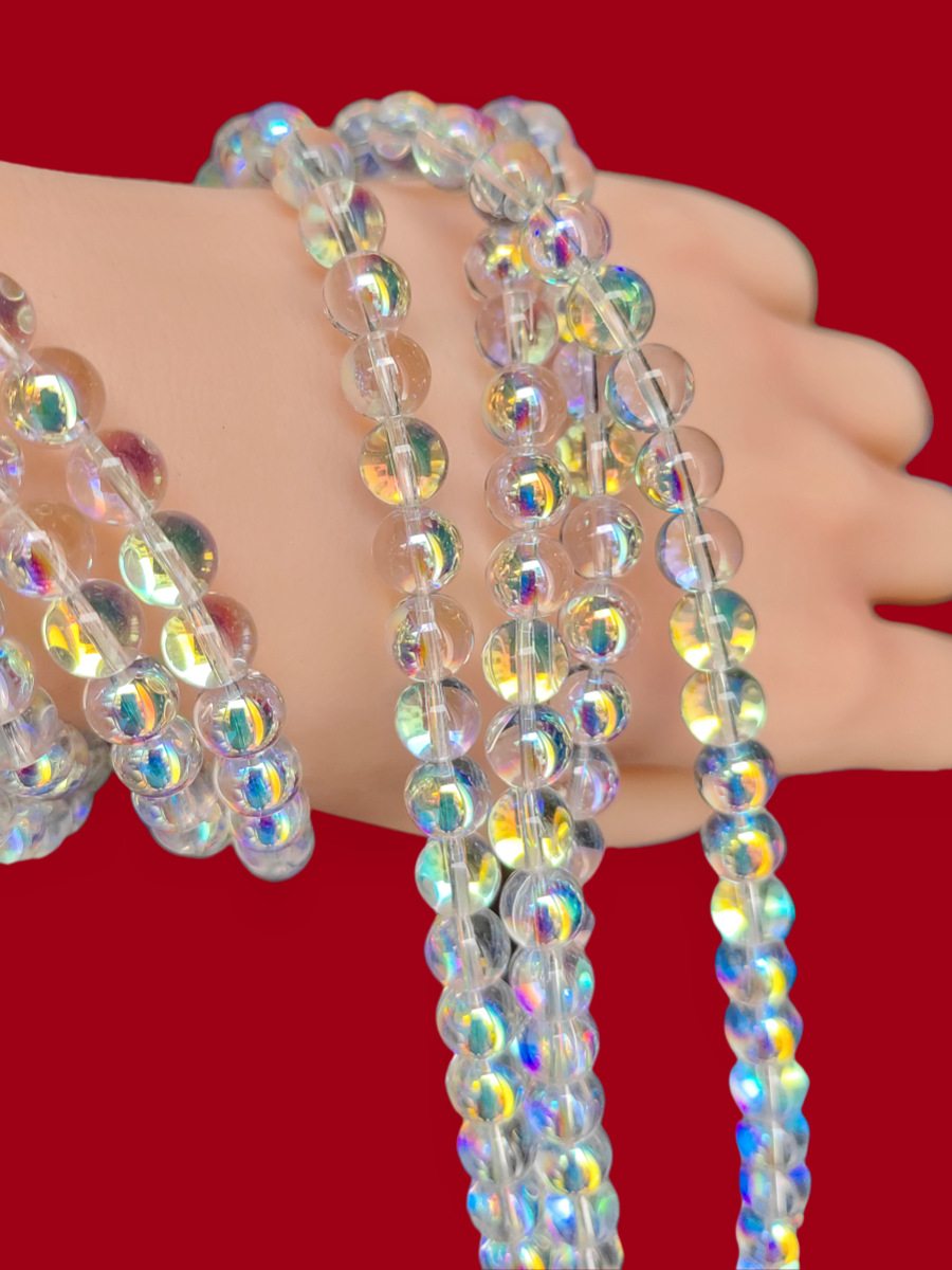 Cuentas redondas de cristal de color natural al por mayor de 3mm-10mm, cuentas sueltas hechas a mano por libra, accesorios para pulseras DIY, cuentas de vidrio. image 69