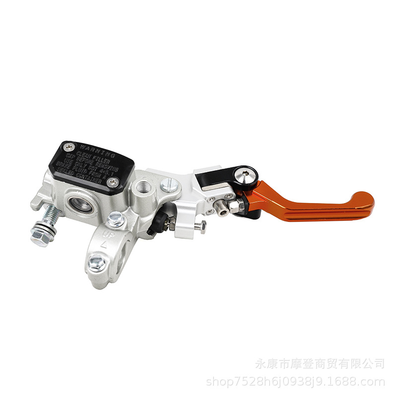 Off-Road Motorcycle Accessories Ktm Silver White Front Disc Brake Pump with Foldableing Handle Hydraulic Brake Pump