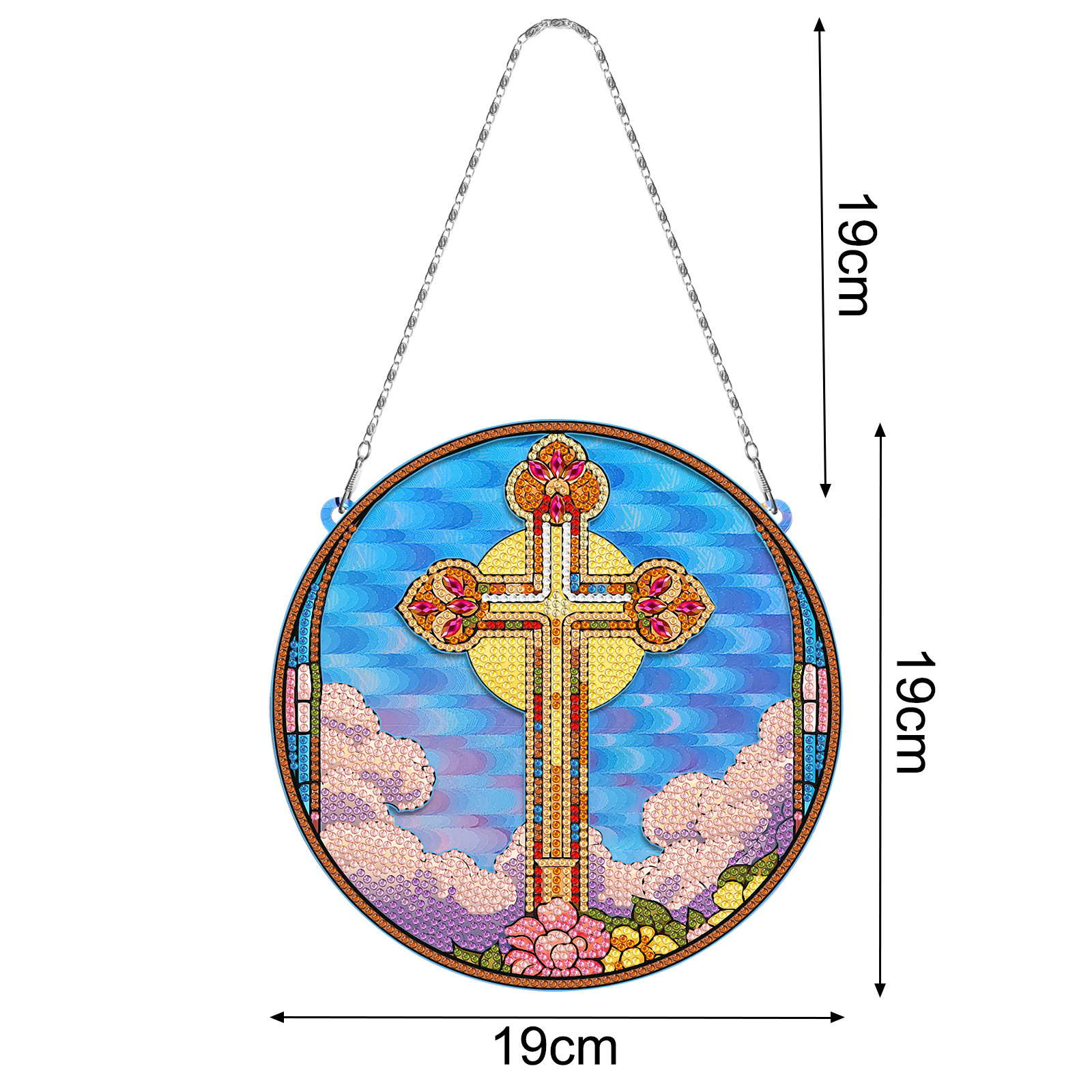 Accesorios para pintura con diamantes, anillo de luz DIY, decoración de pared, adornos colgantes para puerta de restaurante de estilo nórdico, se pueden vender al por mayor.