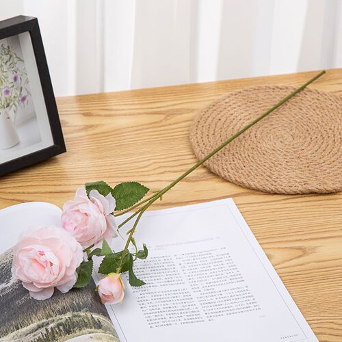 Artificial flower three-head peony wedding road decoration plastic flower cross-border fake flower restaurant hotel decoration peony flower