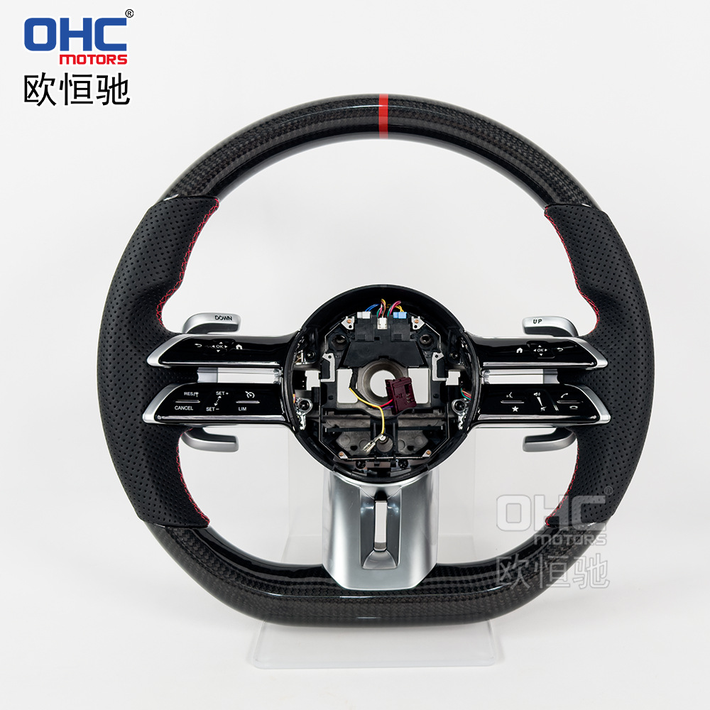 Suitable for Mercedes-Benz A- Class C- Class E-Class GLA GLC GLB GLE carbon fiber steering wheel dragonfly disc old change new modification