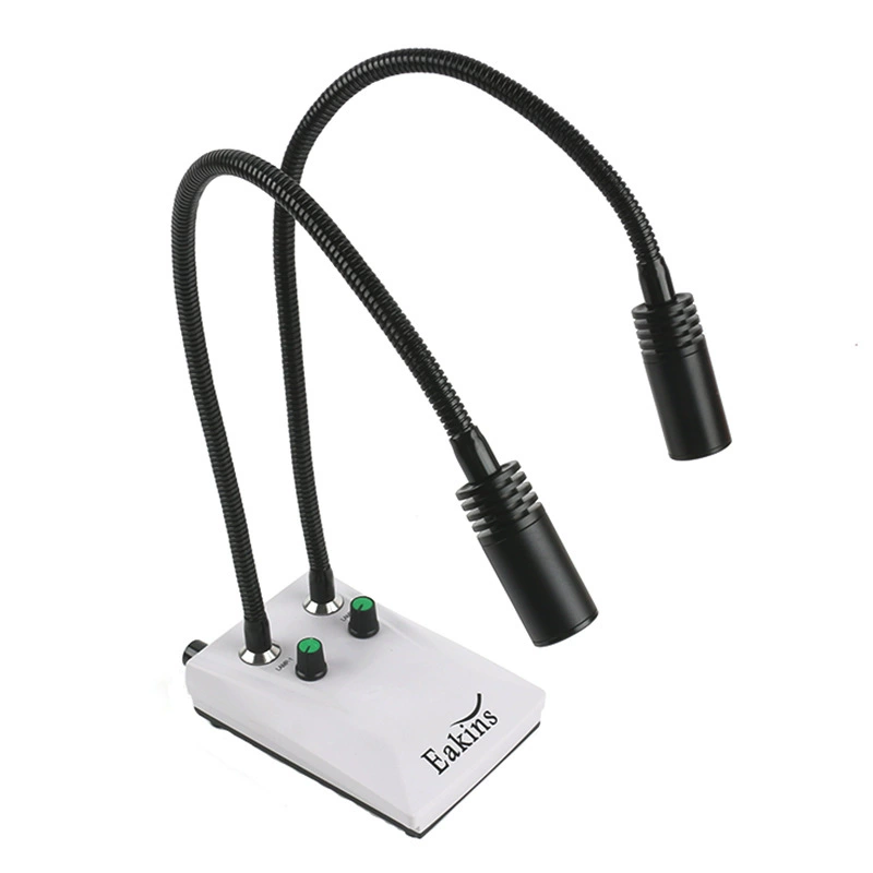 Осмотр обслуживания камеры микроскопа СИД 7500К6 ватт фокусируя промышленный освещая регулируемую двойную лампу гусиной шеи