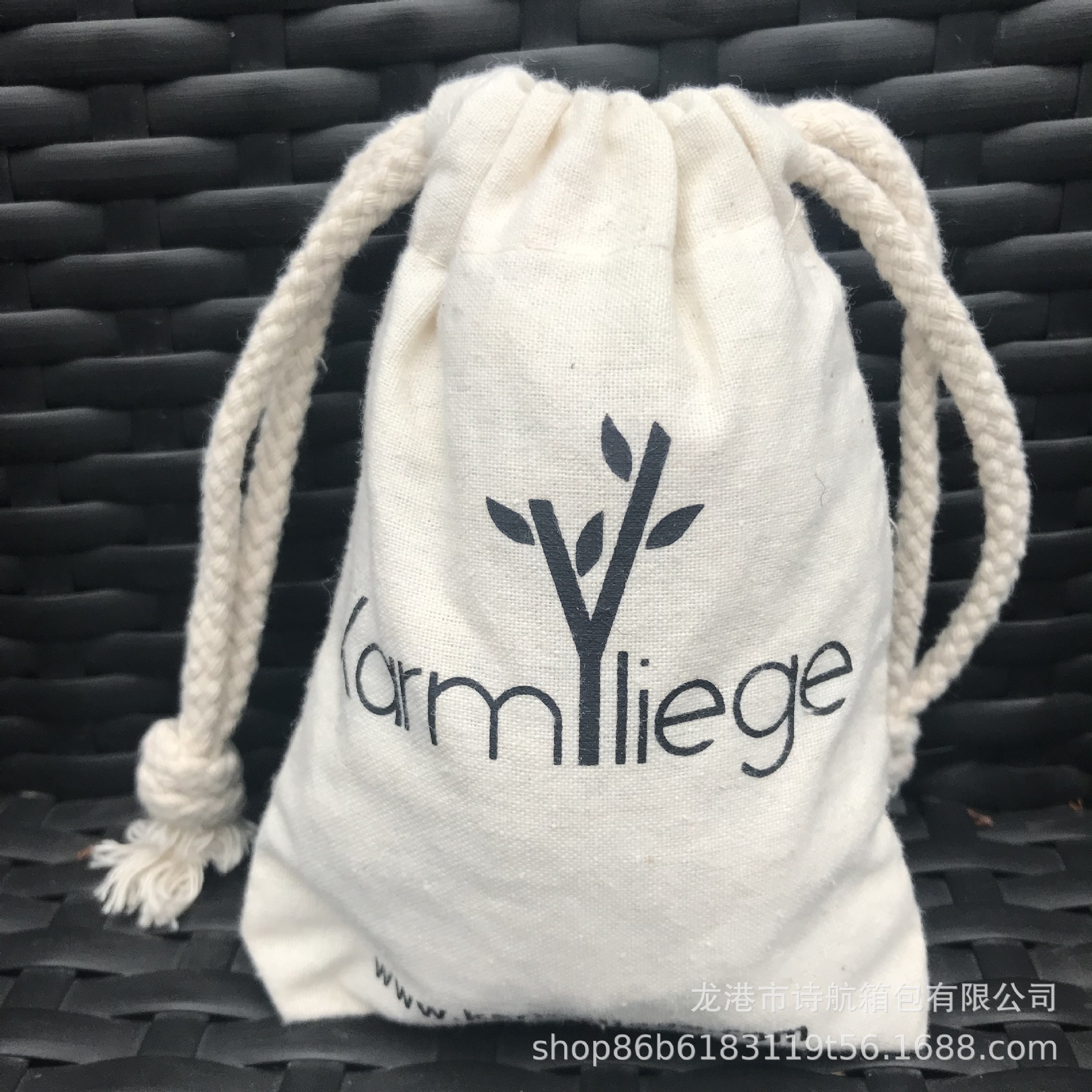 印LOGO烫金帆布袋天鹅绒束口抽绳袋多尺寸饰品首饰束口袋吸管袋子
