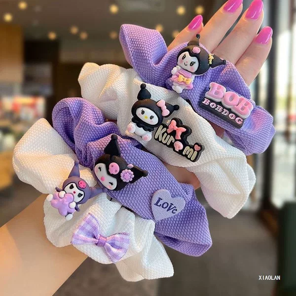 Romantic Girl Culomi Large Intestine Hair Ring 2025 New Korean Style Cartoon Girl's Head Rope Waffles Student Hair Rope
