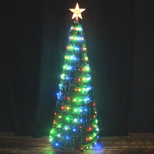 跨境热销点控可折叠圣诞树灯LED发光树圣诞节室内外商场氛围装饰