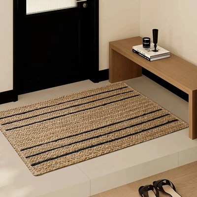 Non-Slip, Glue-Free, Simple Carpet | Avtomobil döşəmə paspasları - qizhi-series-natural-jute-f-700x450mm