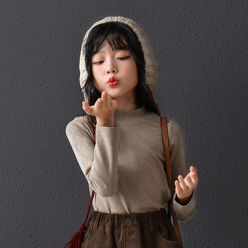 Vestido de chaleco retro nuevo estilo falda de chaleco de lana a cuadros temperamento de otoño e invierno estilo occidental falda de princesa para niños