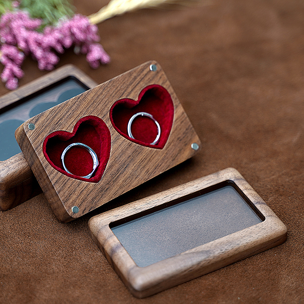 60g Weight Jewelry Boxes Classification 1 Piece Quantity Holiday, Daily, Selfie Occasion Wood Material Heart Shape Pattern Elegant, Lady Style 1 Piece Wood Elegant Lady Holiday Daily Selfie Heart Shape Jewelry Boxes 10