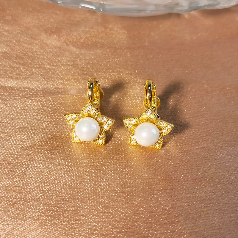 S925银针韩版耳钉简约气质小众个性珍珠耳环女高级感轻奢耳饰批发详情19