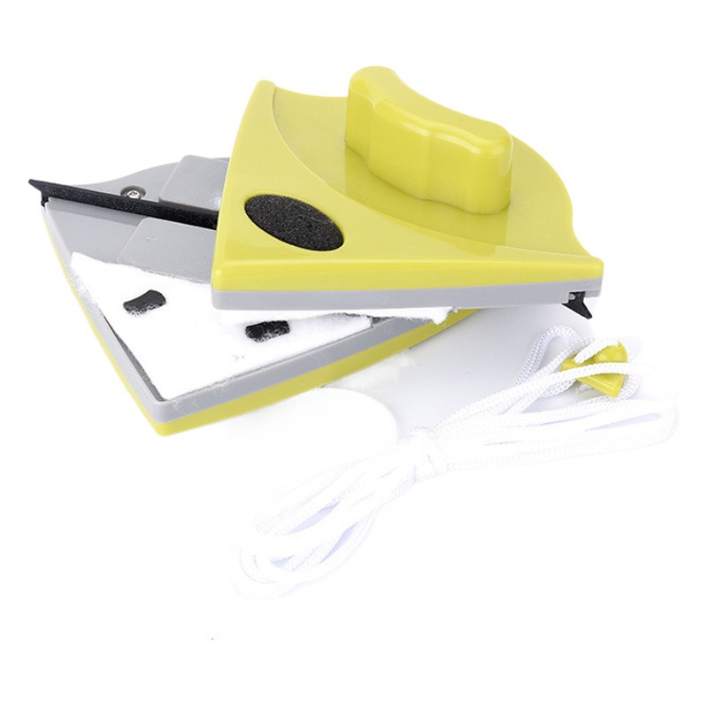 Limpiador de ventanas de vidrio de doble cara triángulo multifuncional limpiador de vidrio magnético de doble cara