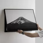 山水电表箱装饰画现代客厅轻奢配电箱遮挡挂画横款极简富士山挂画