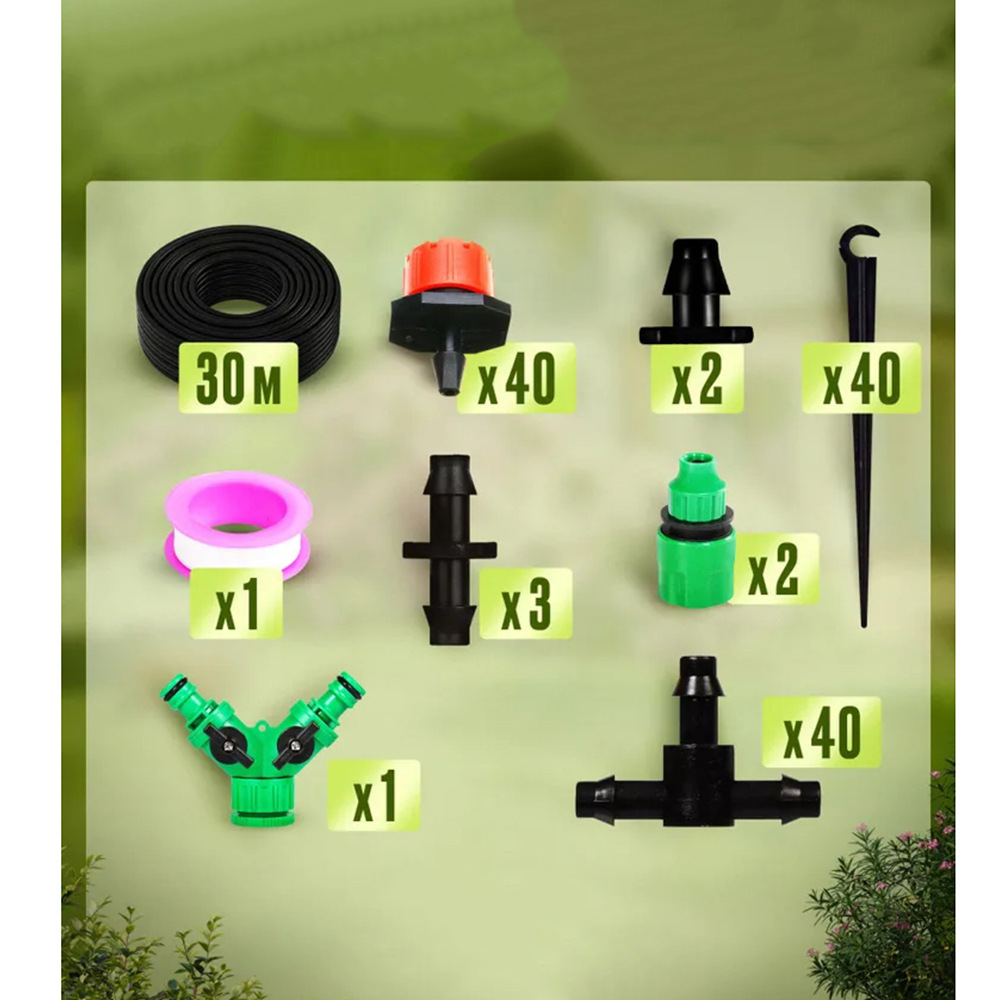 20 juegos de atomización de rociadores automáticos de patio, rociadores de riego ajustables, riego automático, sistema de riego por goteo