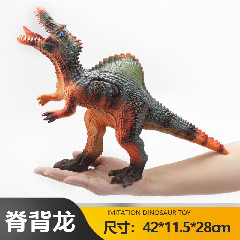 Modelo de dinosaurio de goma suave de gran tamaño para niños y niños, falciformes, brachiosaurios, triceratosaurios, juguetes de montaje
