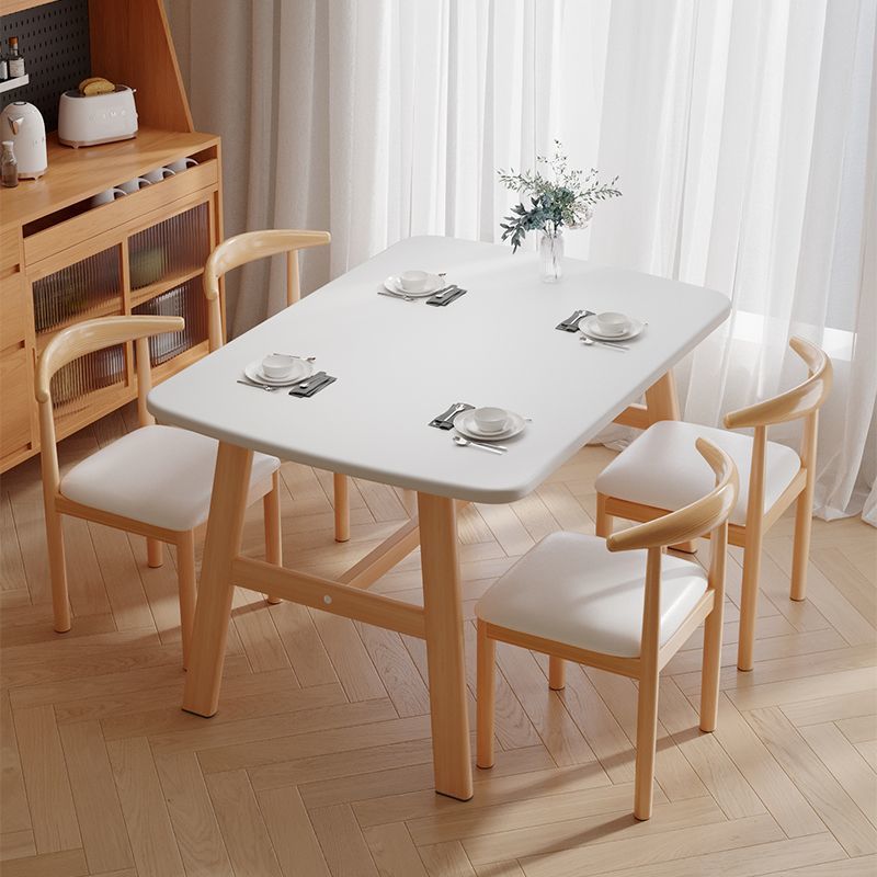 Mesa de comedor de estilo crema para el hogar pequeño escritorio y silla de celebridades de Internet minimalista moderno mesa de comedor informal de alta gama mesa rectangular