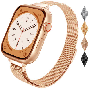 Suitable for Apple Watch Milan Strap Modified Stainless Steel Mesh Strap Small Man Waist Magnetic Sticking Strap